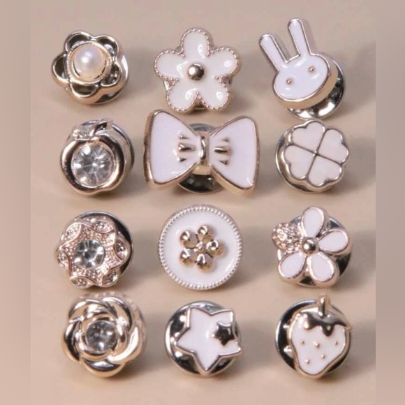 🆕 12pcs Rabbit & Bow Decor Scarf Pin - Picture 1 of 5